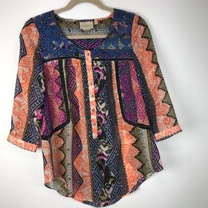 Anthropologie Vanessa Virginia Boho top  Sz 0